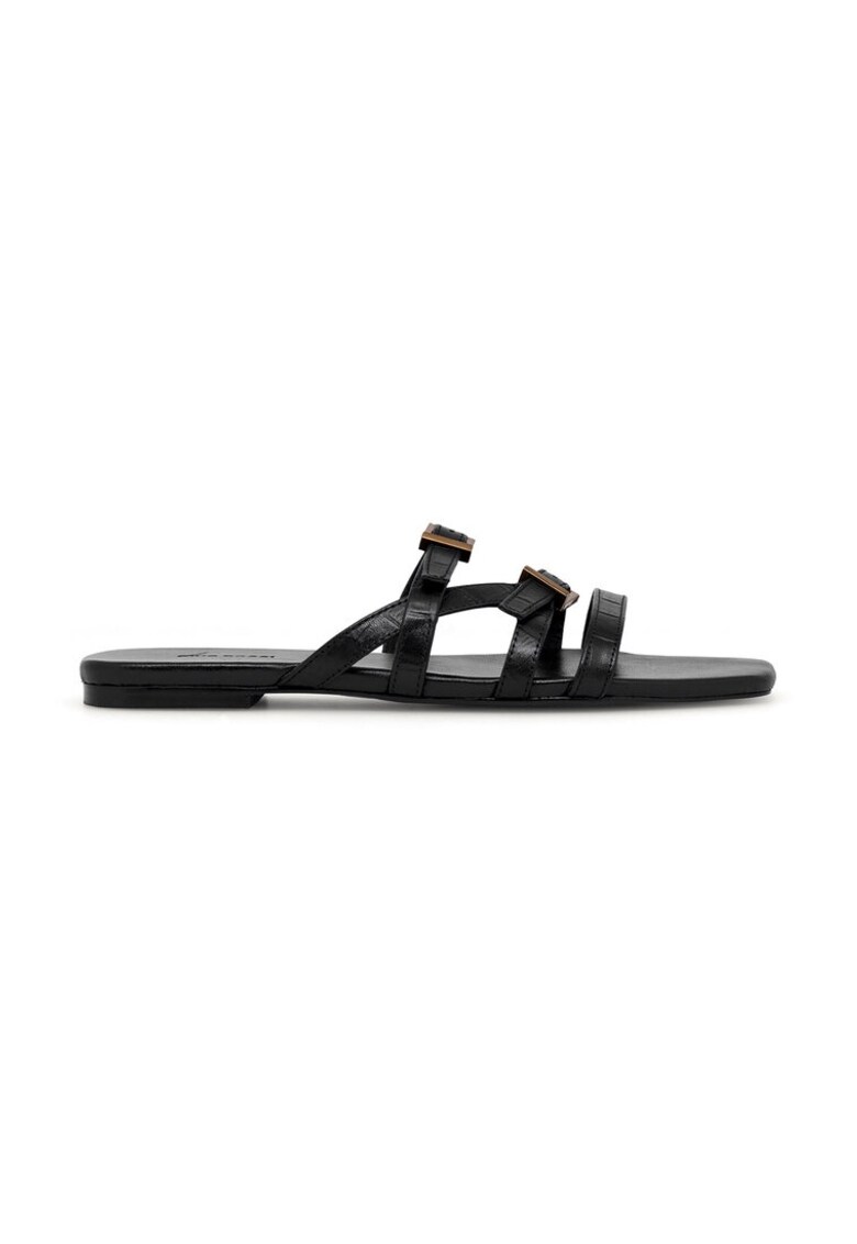 Oferte la Slapi dama -  590559 - Piele naturala - Negru - Negru