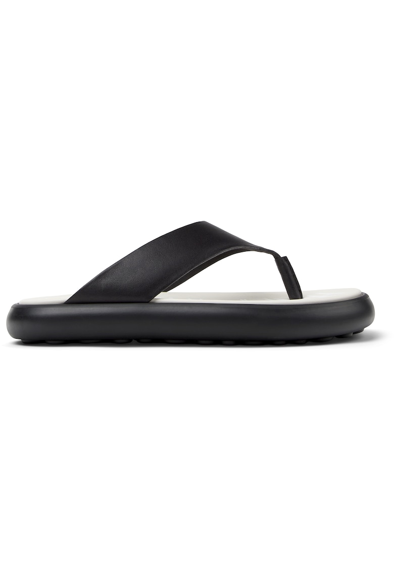 Oferte la Papuci flip-flop din piele Pelotas Flota - Negru