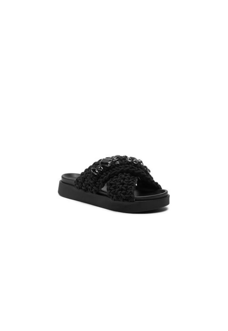 Oferte la Papuci dama  303970970 - Textil - Negru - Negru