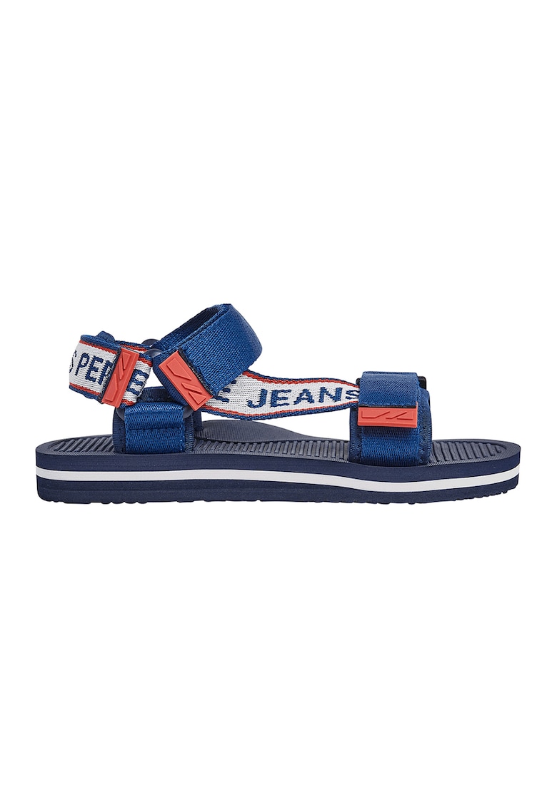 Oferte la Sandale textile cu velcro - Albastru petrol