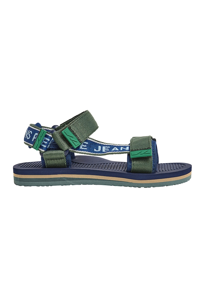 Oferte la Sandale textile cu velcro - Kaki/Bleumarin