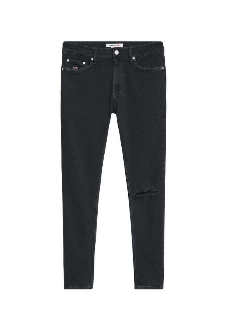 Blugi skinny cu detaliu rupt -