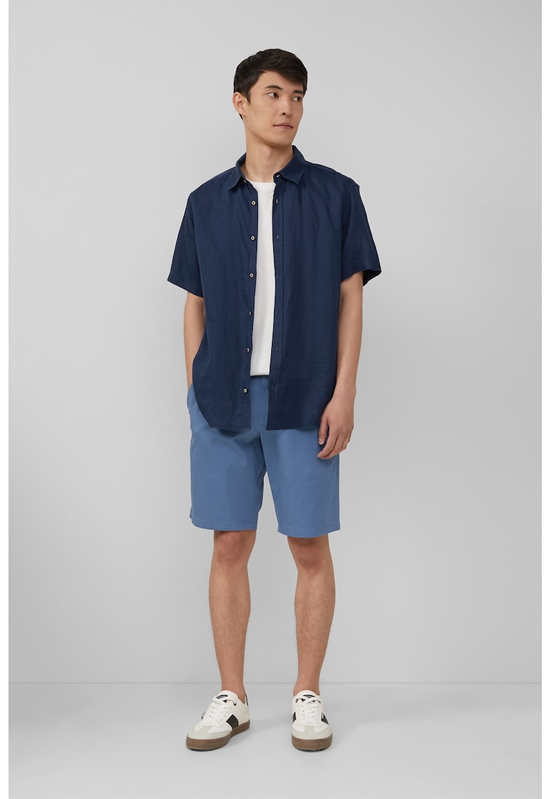 Pantaloni drepti cu talie medie - Albastru lavanda