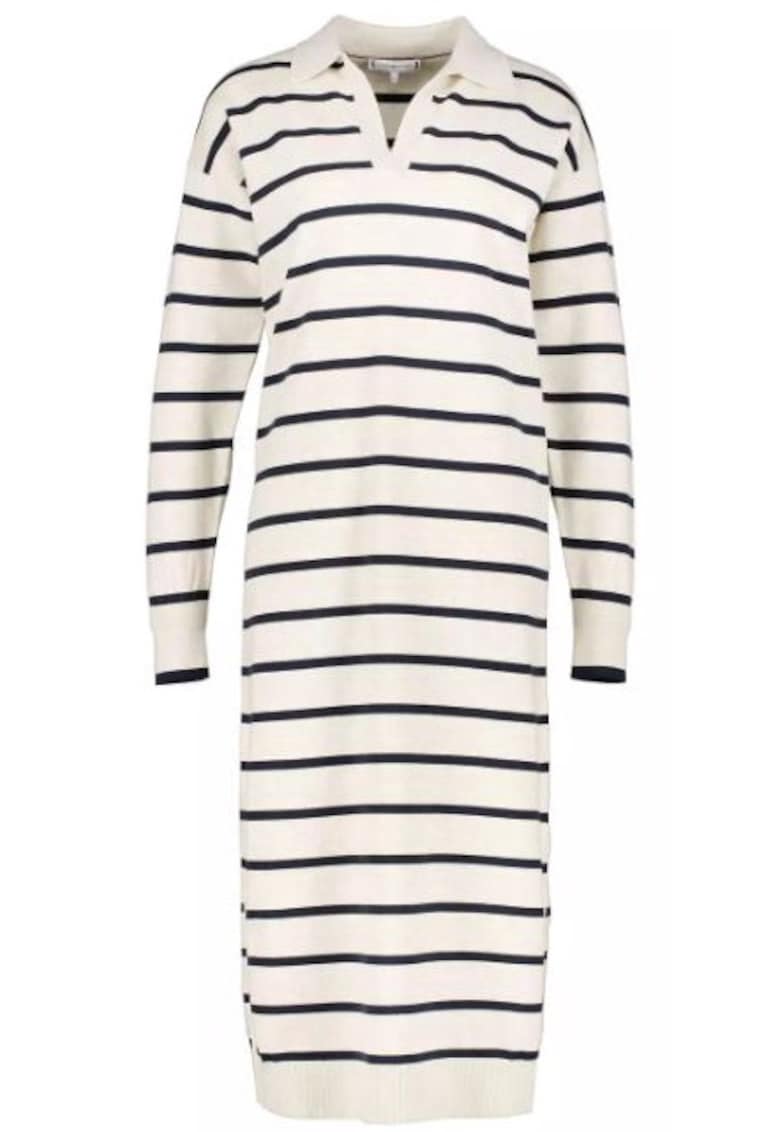 Rochie polo in dungi cu maneci cazute