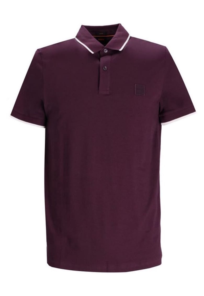 Tricou cu guler polo din amestec de bumbac -