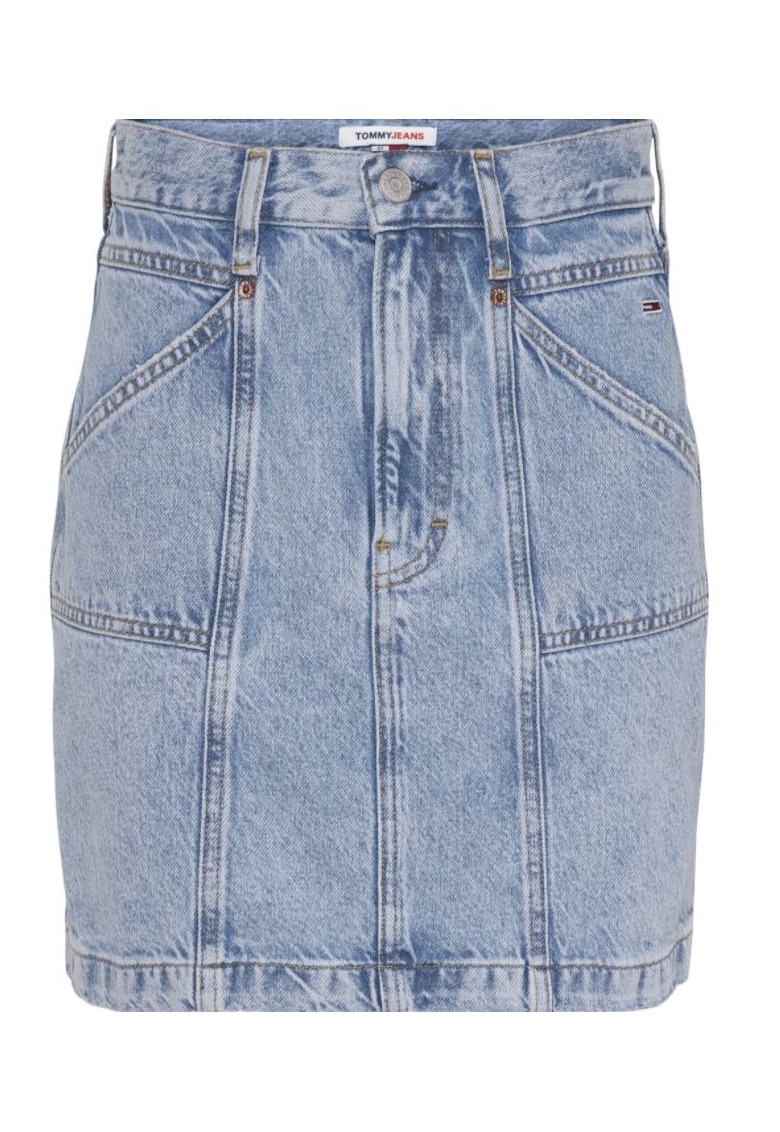 Fusta din denim cu buzunare -