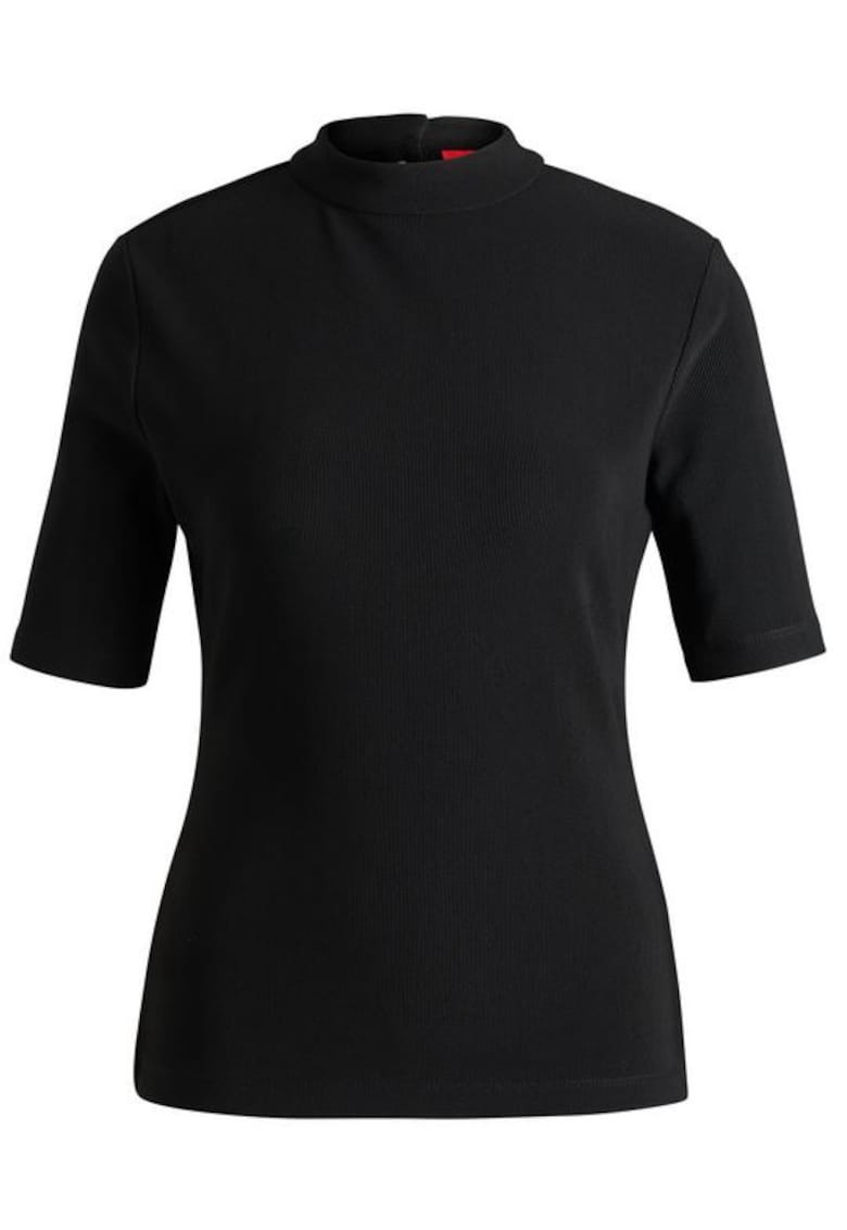 Tricou slim fit cu guler -