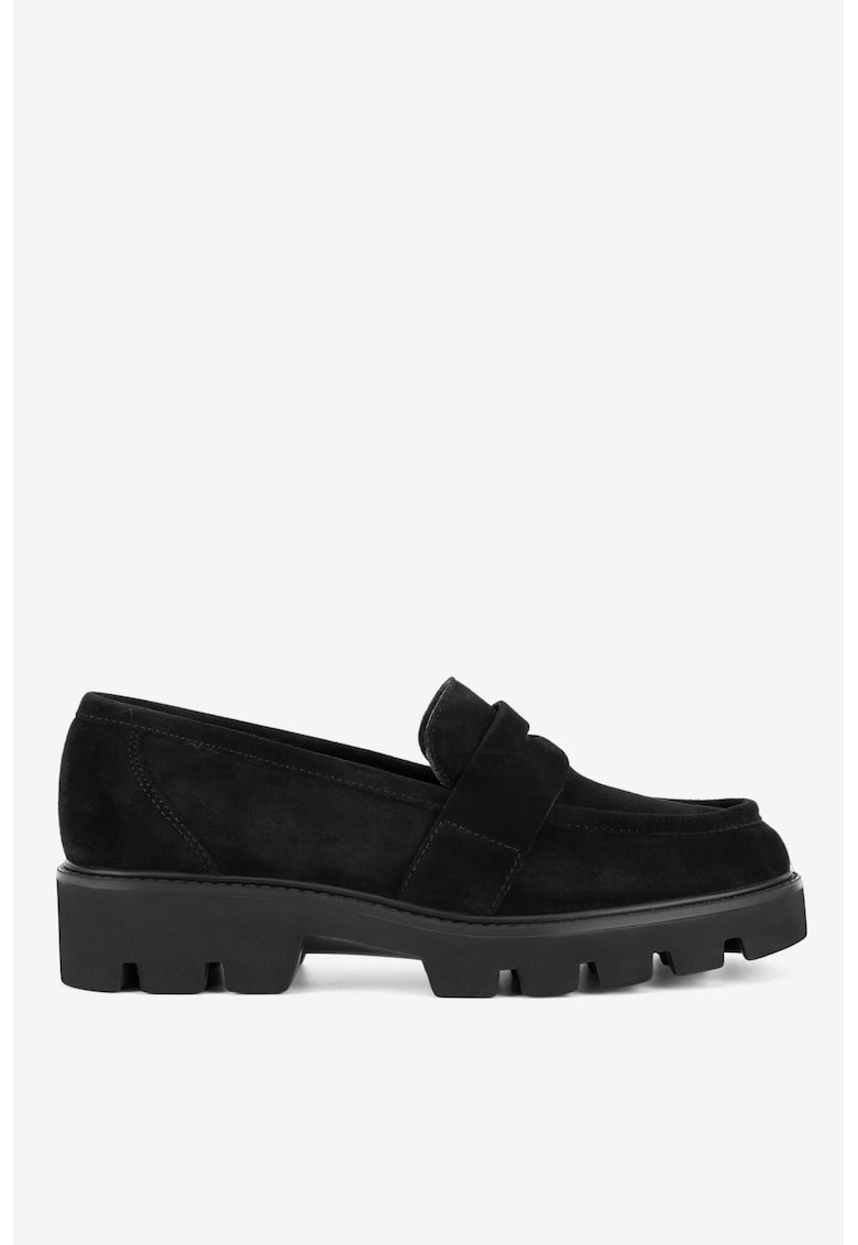 Oferte la Mocasini dama  5903698620275 - Piele intoarsa - Negru - Negru