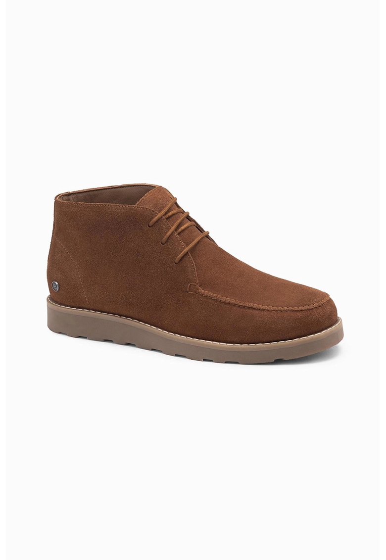 Oferte la Ghete Chukka de piele intoarsa cu sireturi - Maro