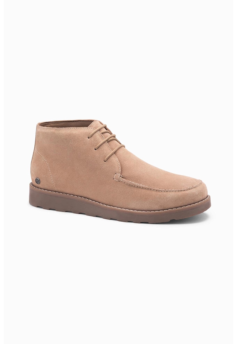 Oferte la Ghete Chukka de piele intoarsa cu sireturi - Bej