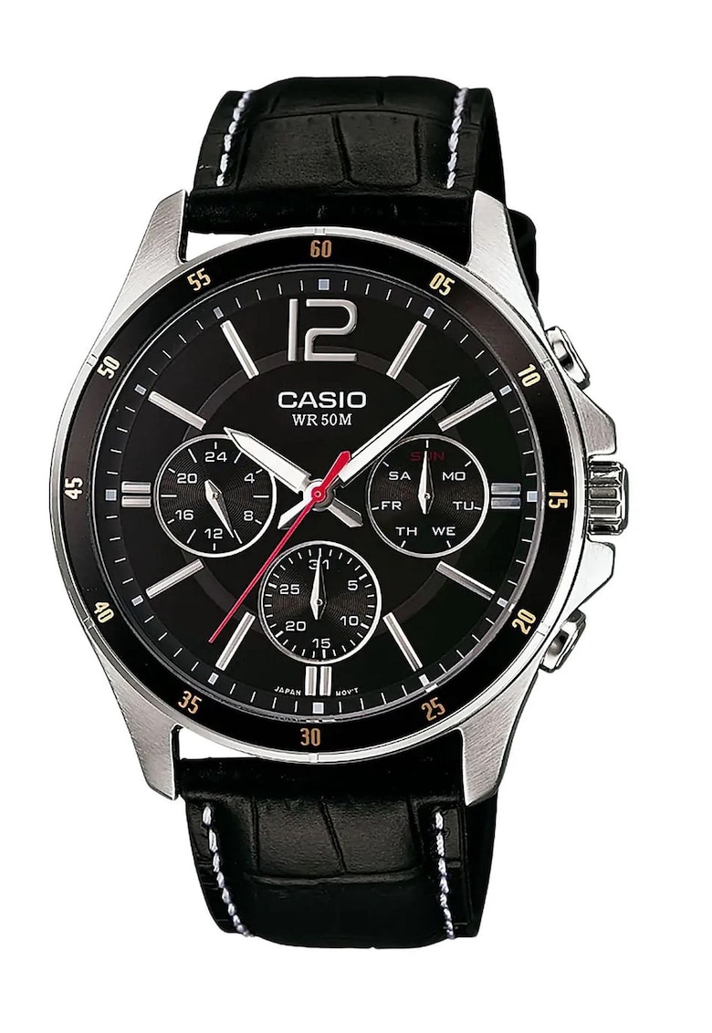 Ceas  MTP-1374PL-1AVEF - Analog Quartz - Curea Piele - Rezistent la Apa 5 ATM