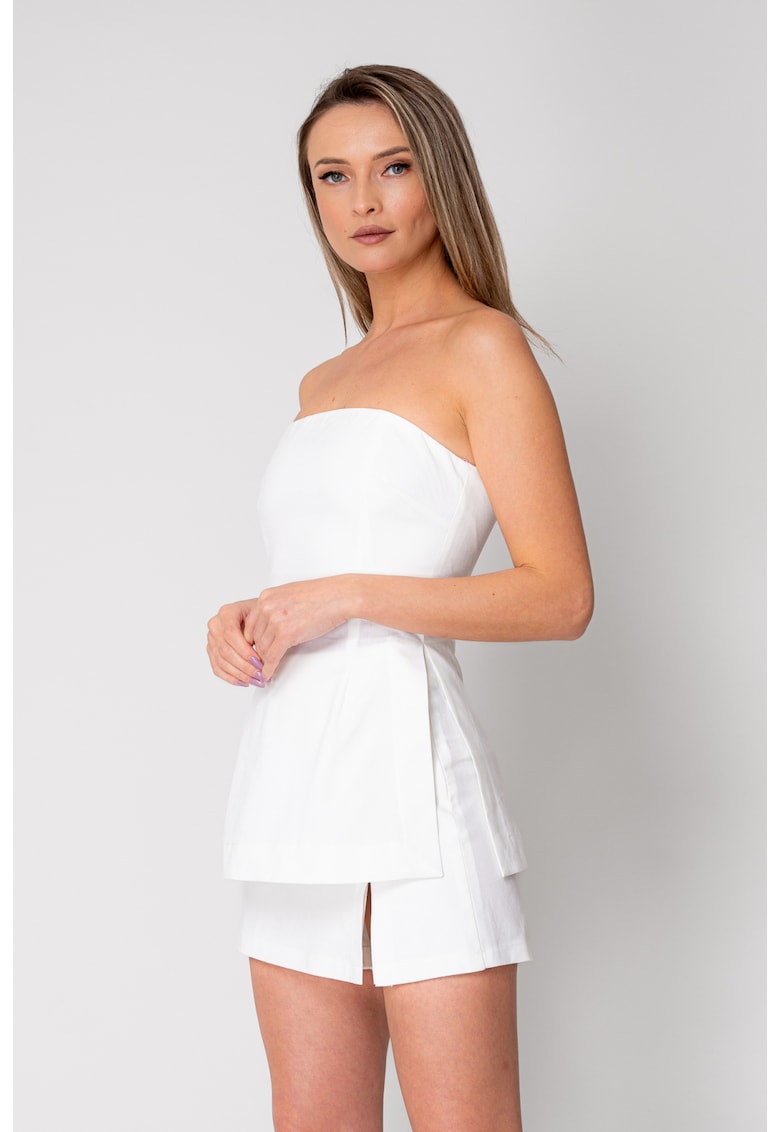 Set Top si fusta-pantalon Off White 16617 - Alb