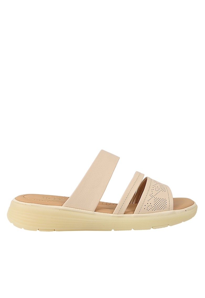 Oferte la Papuci casual - dama -  33191 crem - piele naturala - Crem