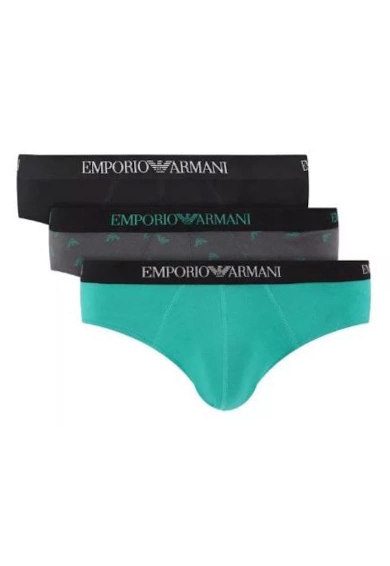 Set de chiloti cu banda logo in talie - 3 Perechi -