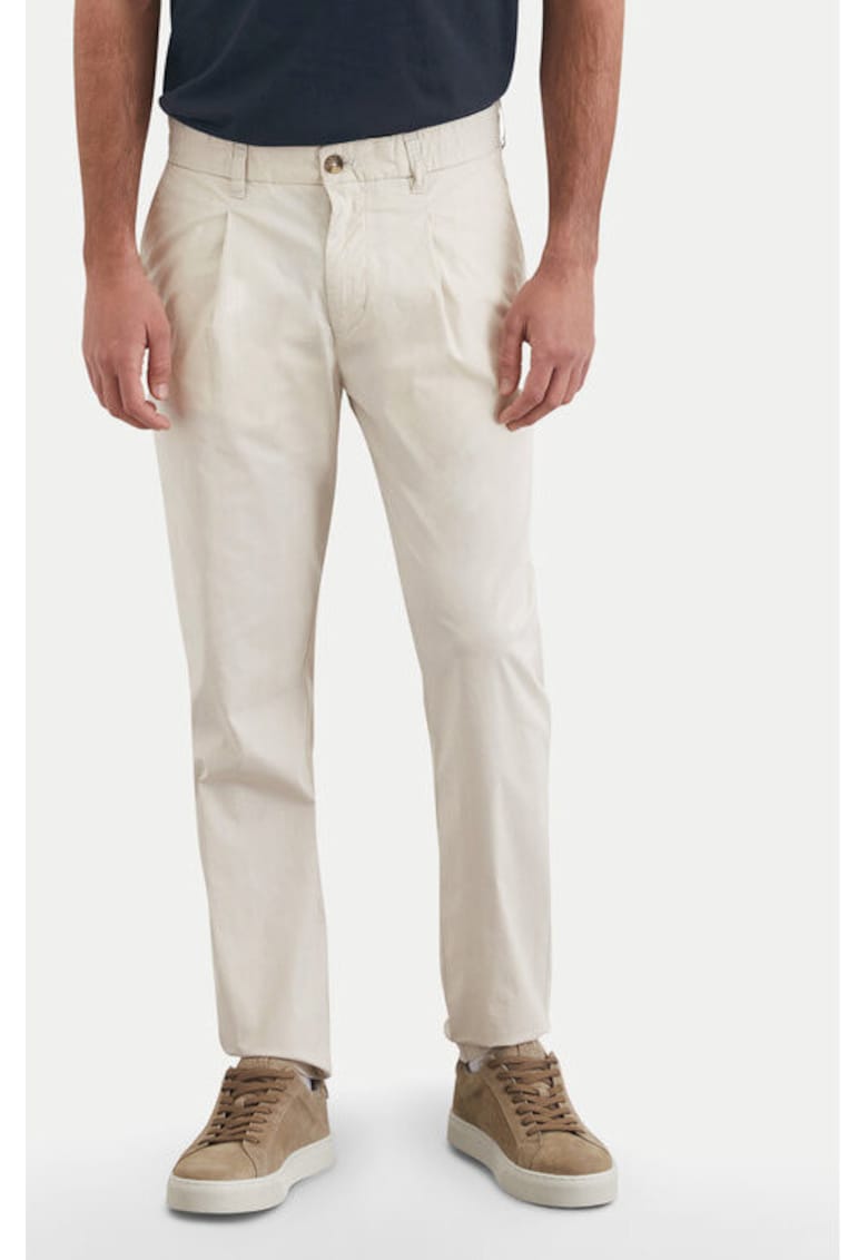 Oferte la Pantaloni barbati -  304863899 - Bumbac - Bej - Bej