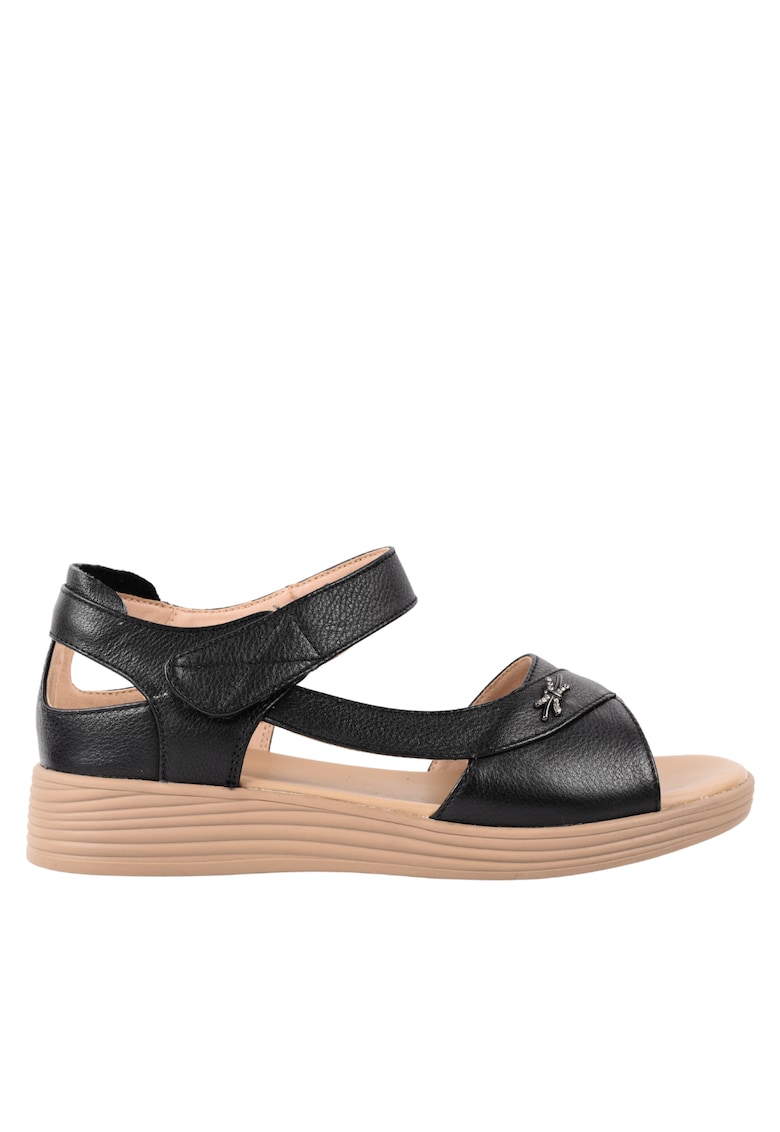 Oferte la Sandale casual - dama -  50027 negru - piele naturala