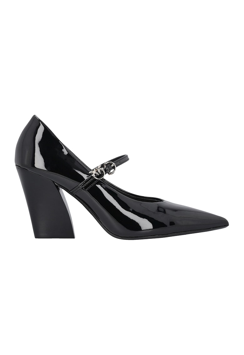 Oferte la Pantofi lacuiti cu varf ascutit si toc Viola 01 - Negru