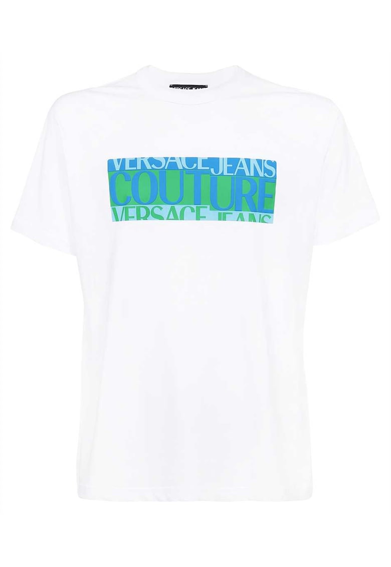 Oferte la Versace - Tricou cu imprimeu logo Jeans 71GAHT05 CJ00T 003 -