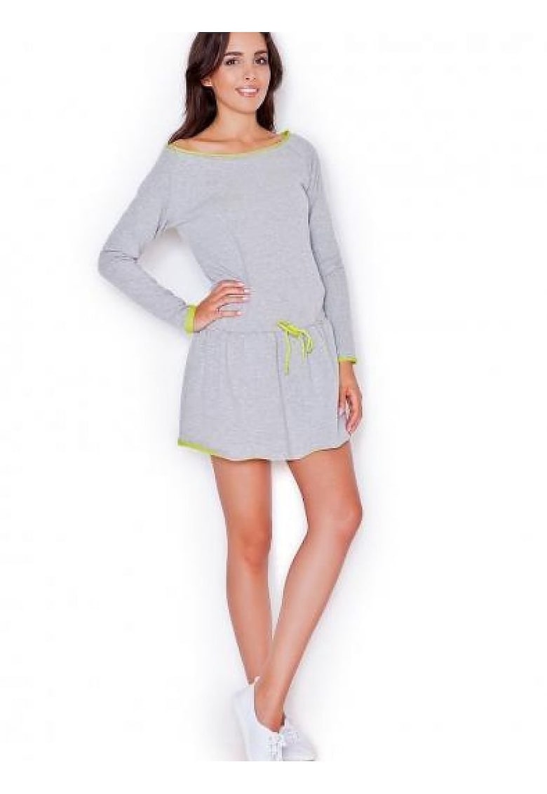 Oferte la Rochie de zi  gri - casual - bumbac - poliester