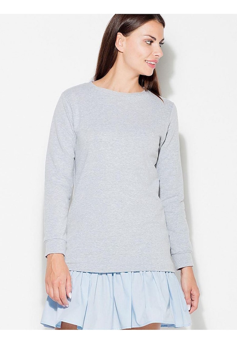 Oferte la Rochie de zi  gri - casual - cu volane