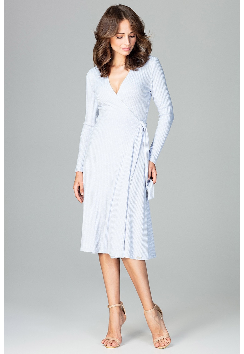 Oferte la Rochie  K465 - albastru - viscoza -