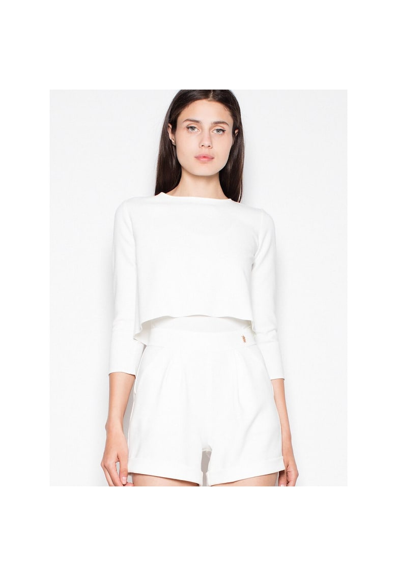 Oferte la Salopeta dama  eleganta - cu pantaloni scurti - maneci lungi - bej - poliester