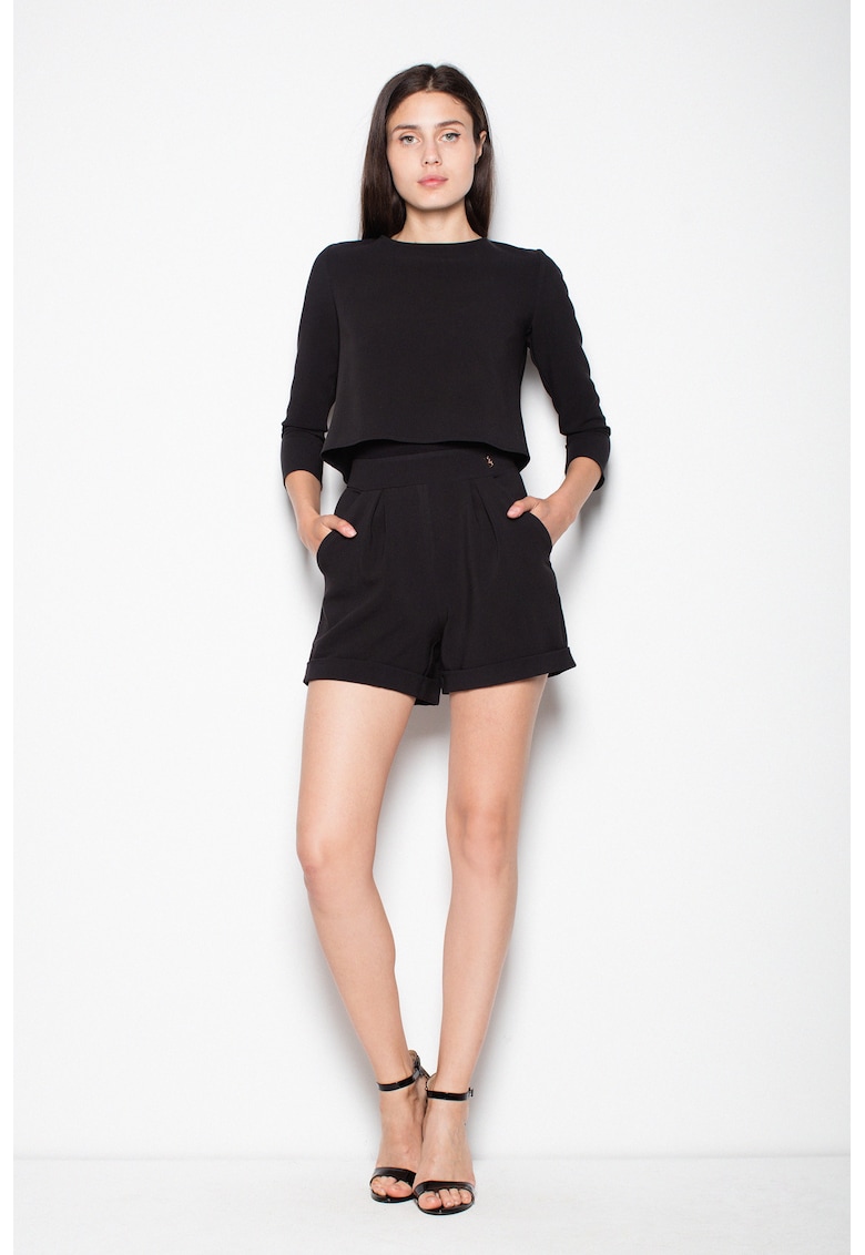Oferte la Salopeta dama -  scurta - neagra - poliester -