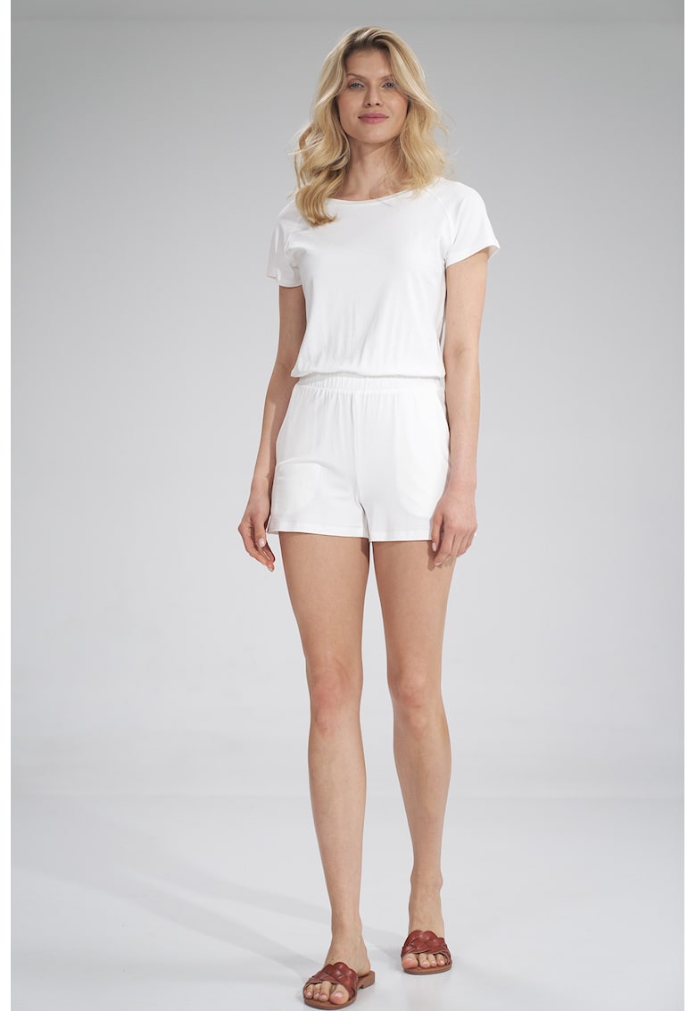 Oferte la Salopeta dama -  scurta - alba - din viscoza -