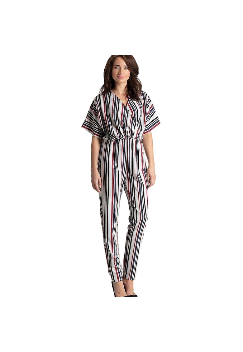 Oferte la Salopeta dama -  dungi - maneci kimono - multicolor - poliester