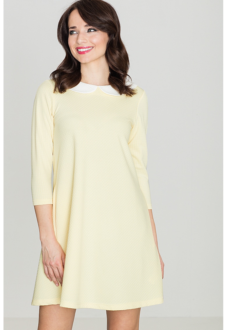 Oferte la Rochie -  K218 - galben - poliester