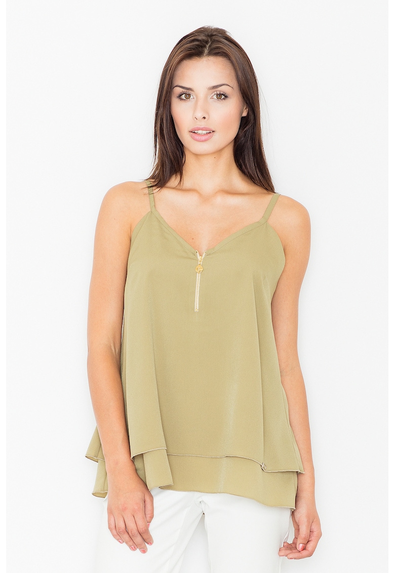 Oferte la Maiou dama -  Poliester/Viscoza/Elastan - Masliniu