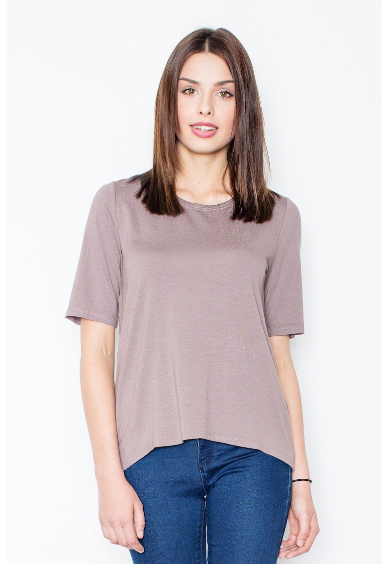 Oferte la Tricou dama -  Spatele gol - Viscoza/Elastan - Maro cafeniu
