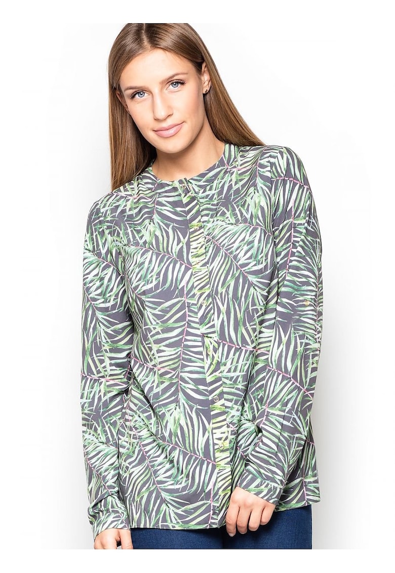 Oferte la Camasa dama  multicolor - tesatura neteda - croiala lejera - inchidere cu capse