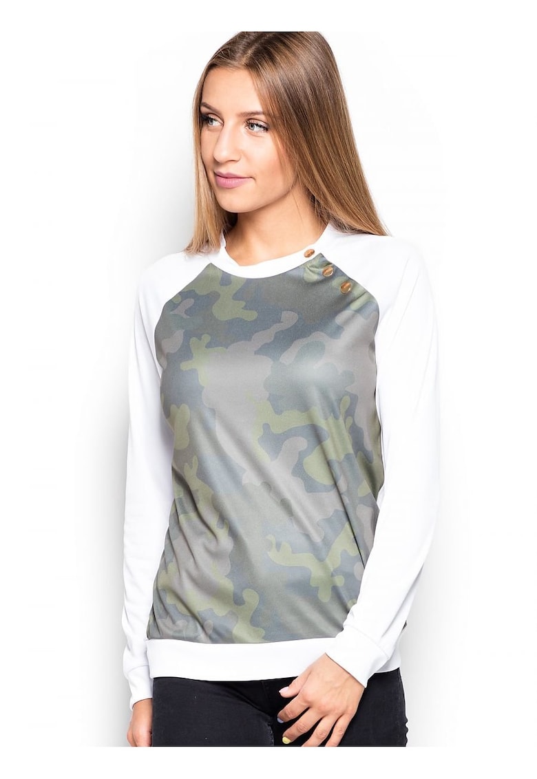Oferte la Bluza dama  alb - material confortabil -