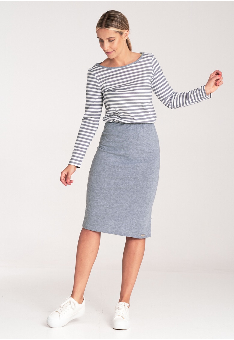 Oferte la Rochie  model M1057 - dungi - gri - bumbac