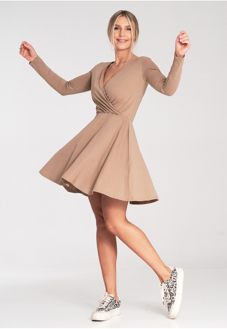 Oferte la Rochie  bumbac - evazata - bej