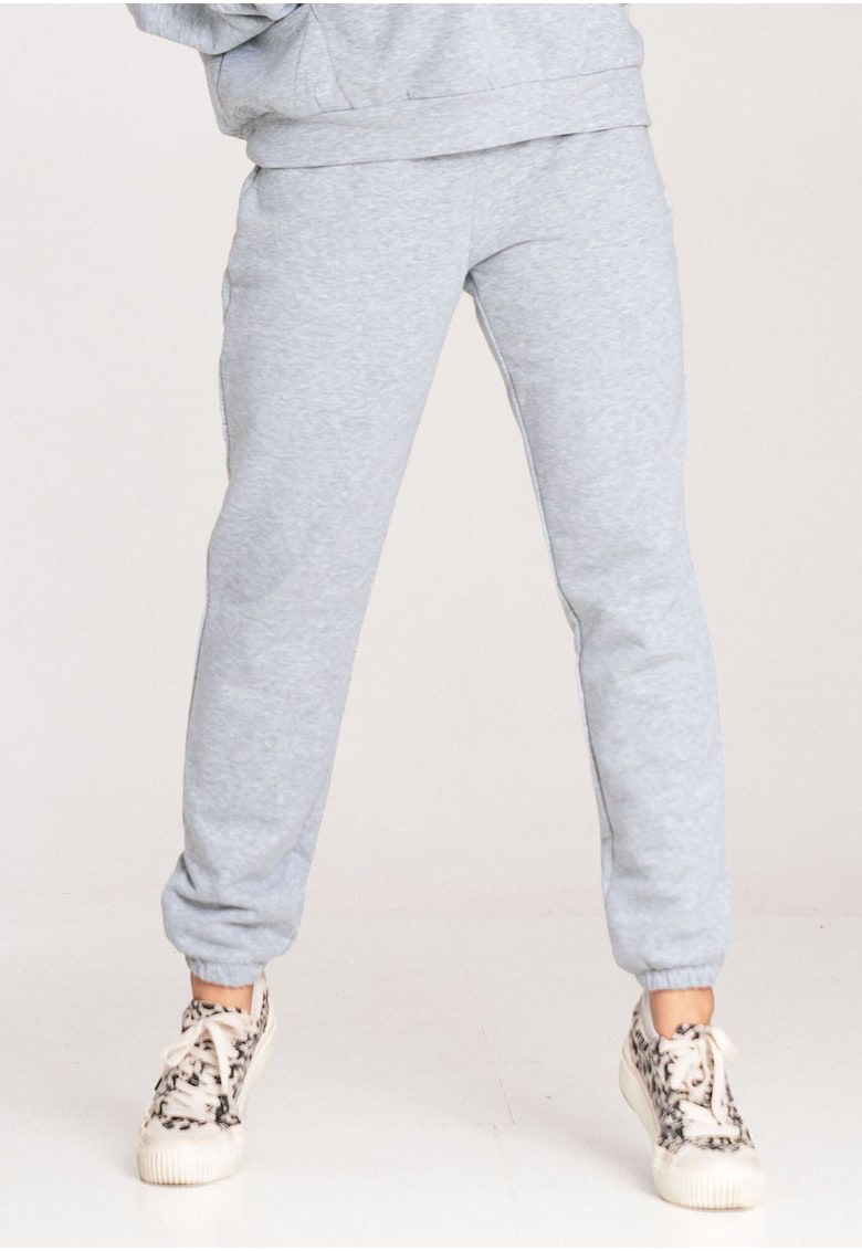 Oferte la Pantaloni dama  gri - bumbac - talie elastica -