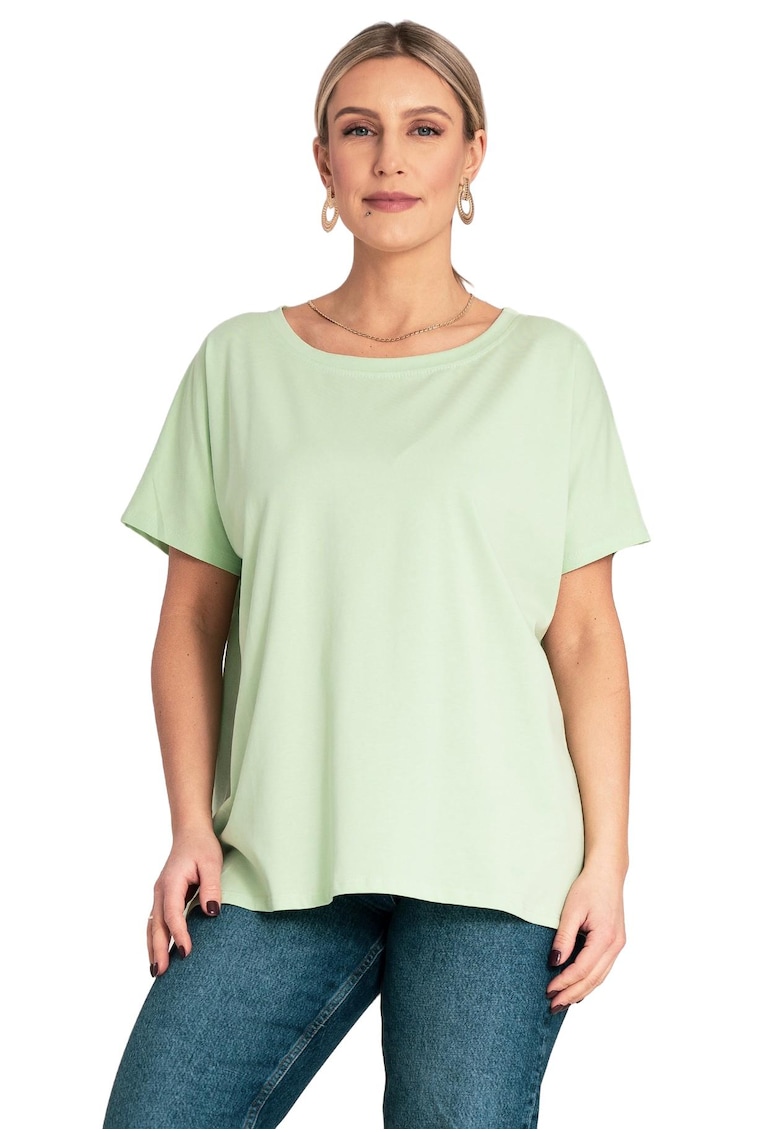 Oferte la Tricou dama M1164 -  Bumbac/Elastan - Verde -