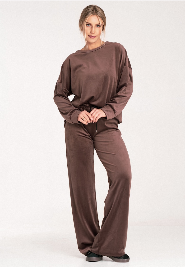 Oferte la Trening dama -  poliester/elastan - maro - confortabil - elegant -