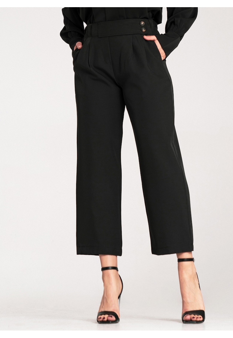 Pantaloni dama  negri - eleganti - confortabili - din poliester si elastan -