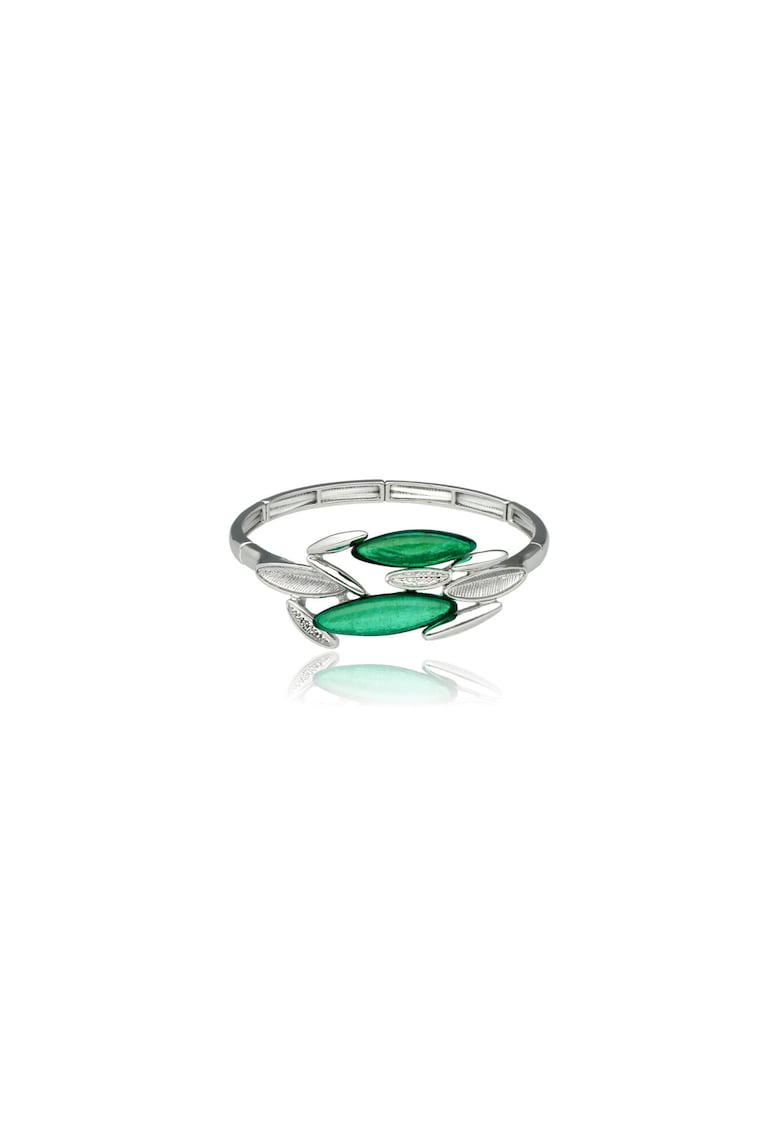 Oferte la Bratara  din metal si rasina verde - hipoalergenica - elastica