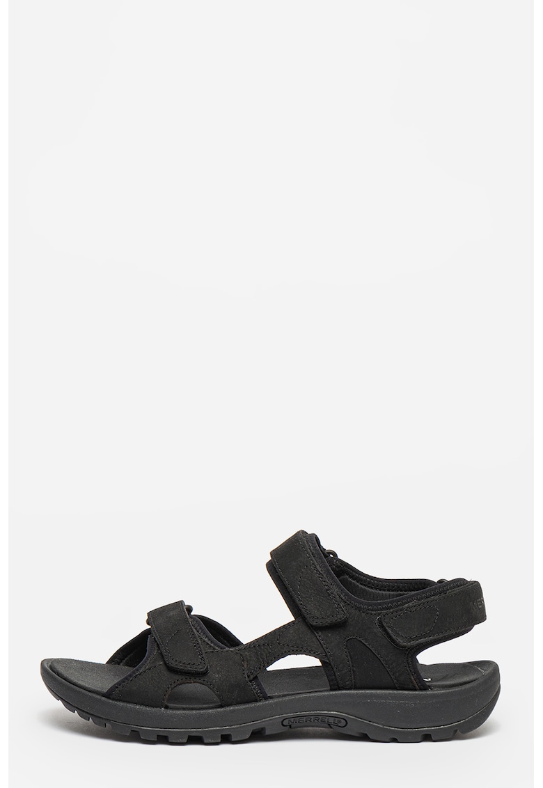 Oferte la Sandale de piele intoarsa cu velcro Sandspur - Negru