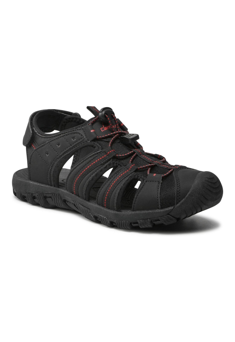 Oferte la Sandale barbati  300476147 - Piele ecologica/Textil - Negru - Negru