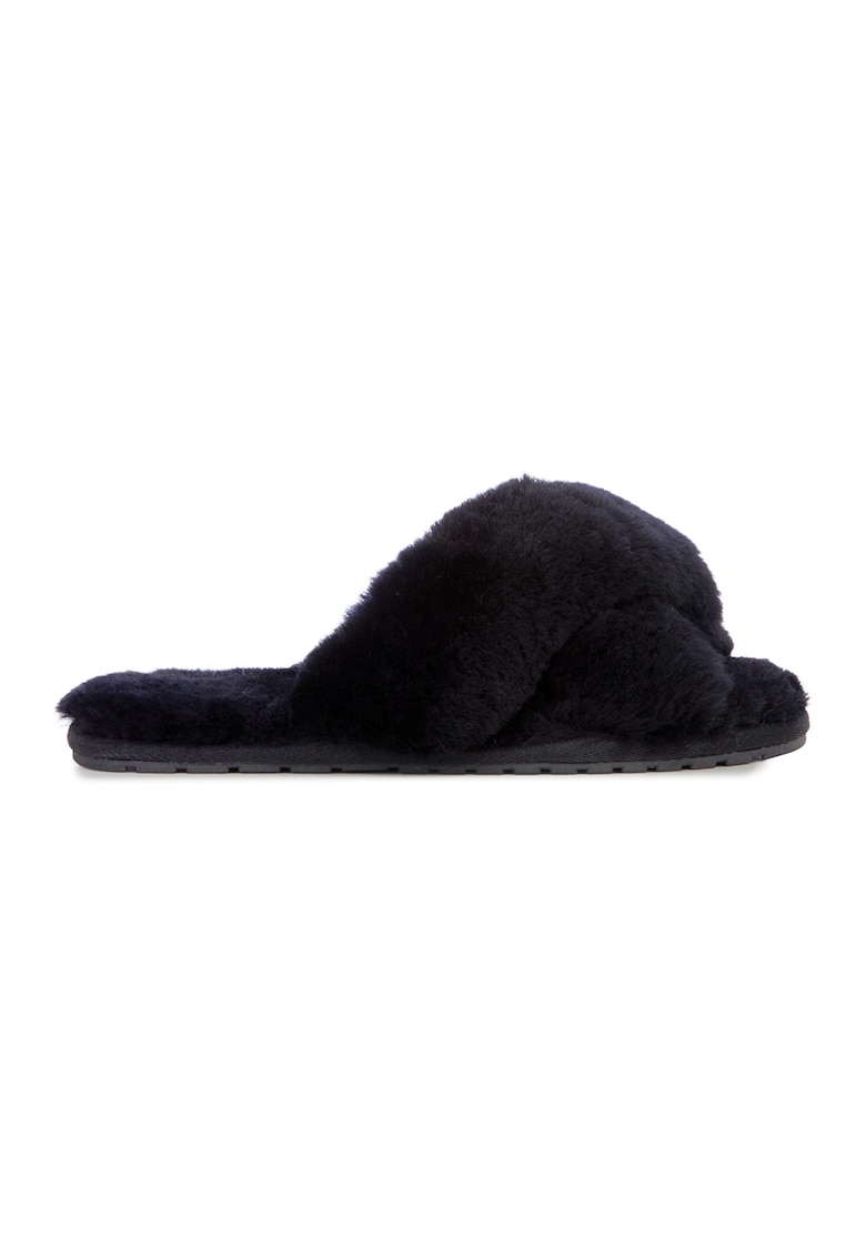 Oferte la Papuci din lana - cu model incrucisat Mayberry - Negru