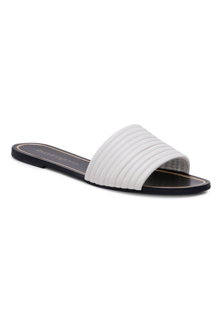 Oferte la Papuci flip-flop dama -  208127219 - Piele naturala - Alb -