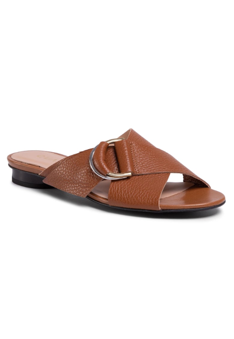Oferte la Papuci flip-flop dama -  Piele naturala - maro - Maro