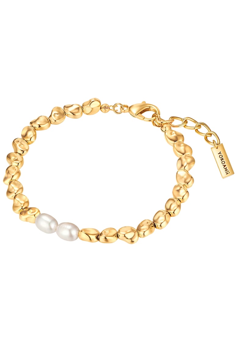 Oferte la Bratara de aur de 14K filat - cu perla - Auriu