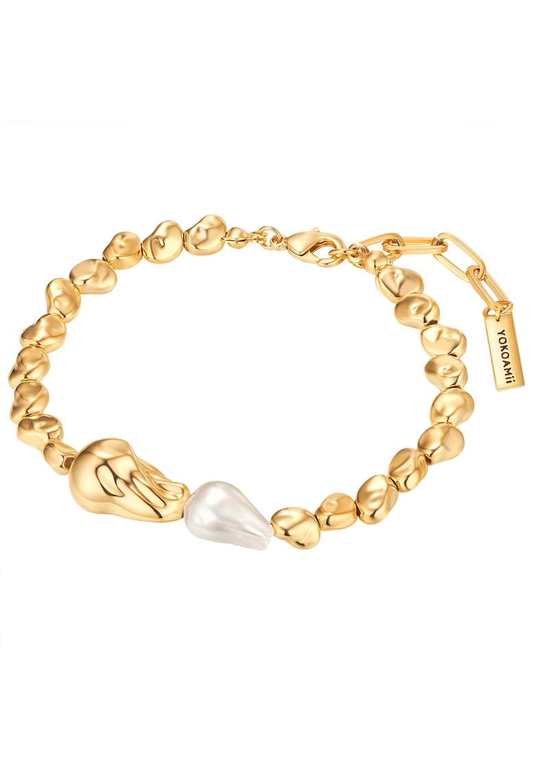 Oferte la Bratara de aur de 14K filat - cu perle - Auriu
