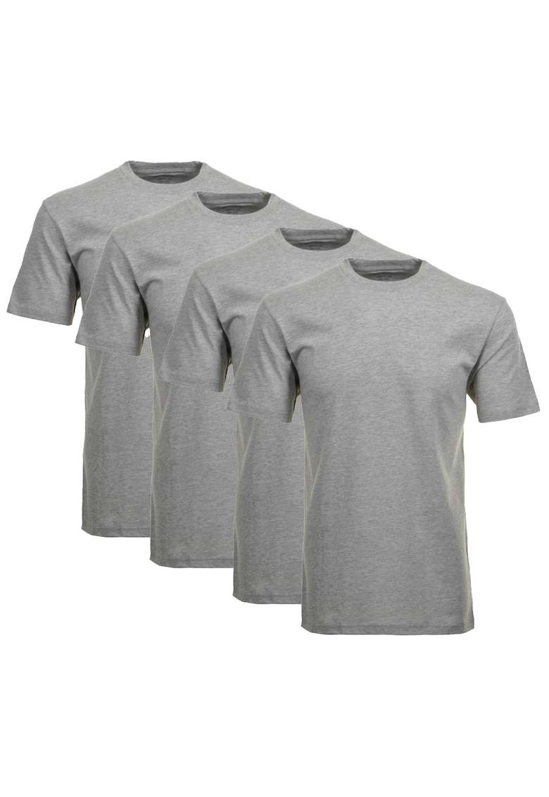 Oferte la Set de tricouri de casa cu decolteu la baza gatului - 4 piese - Gri