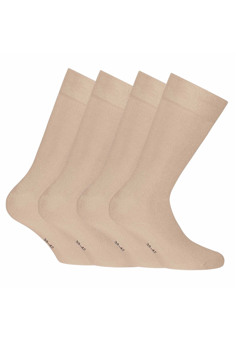 Oferte la Set de sosete lungi - 4 perechi - Bej